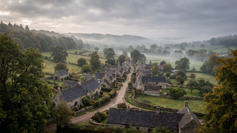Landschaft der Region um Großlittgen — mit künstlicher Intelligenz erzeugtes Bild