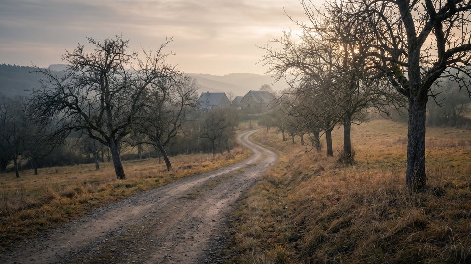 Landschaft vun der Regioun ronderëm Gries — Bild mat kënschtlecher Intelligenz erstallt