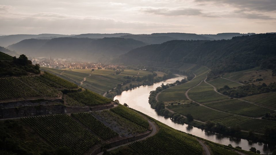 Landschaft vun der Regioun ronderëm Trier — Bild mat kënschtlecher Intelligenz erstallt