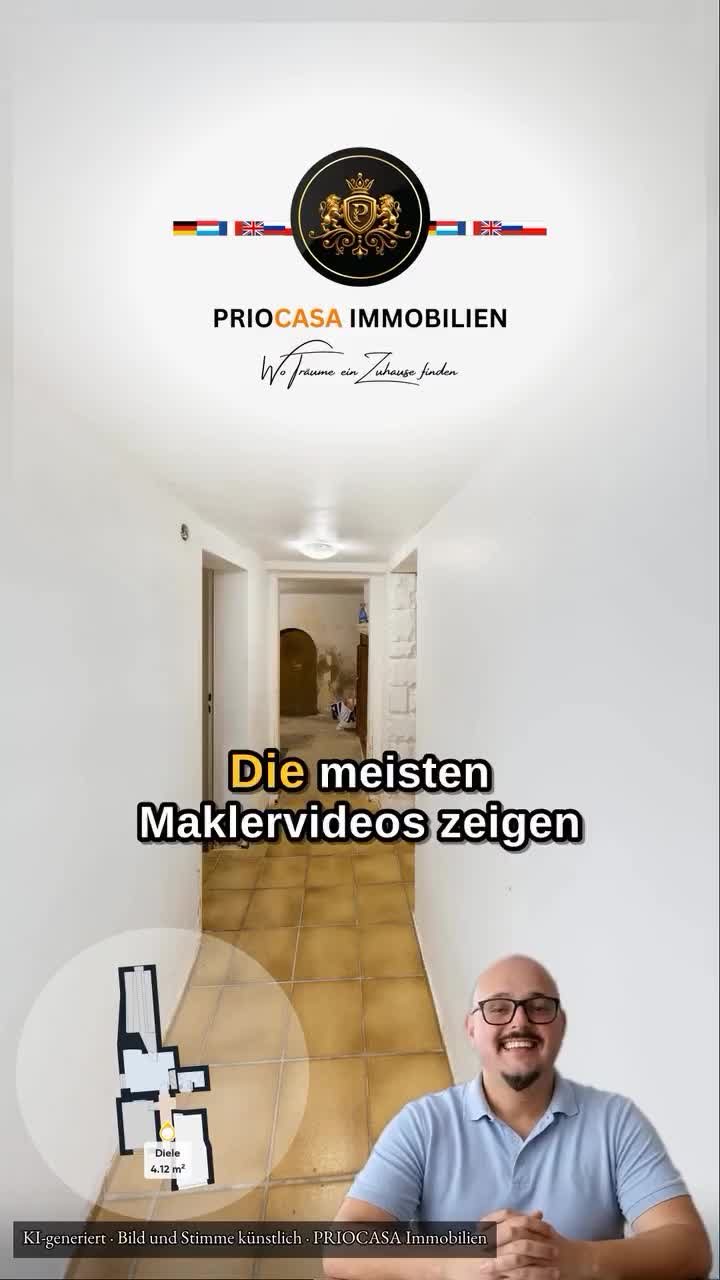 Facebook-Beitrag von PRIOCASA Immobilien vom 23. September 2026: Maklervideos zeigen oft schöne Räume – aber passt der Grundriss auch zum Alltag? Bei…