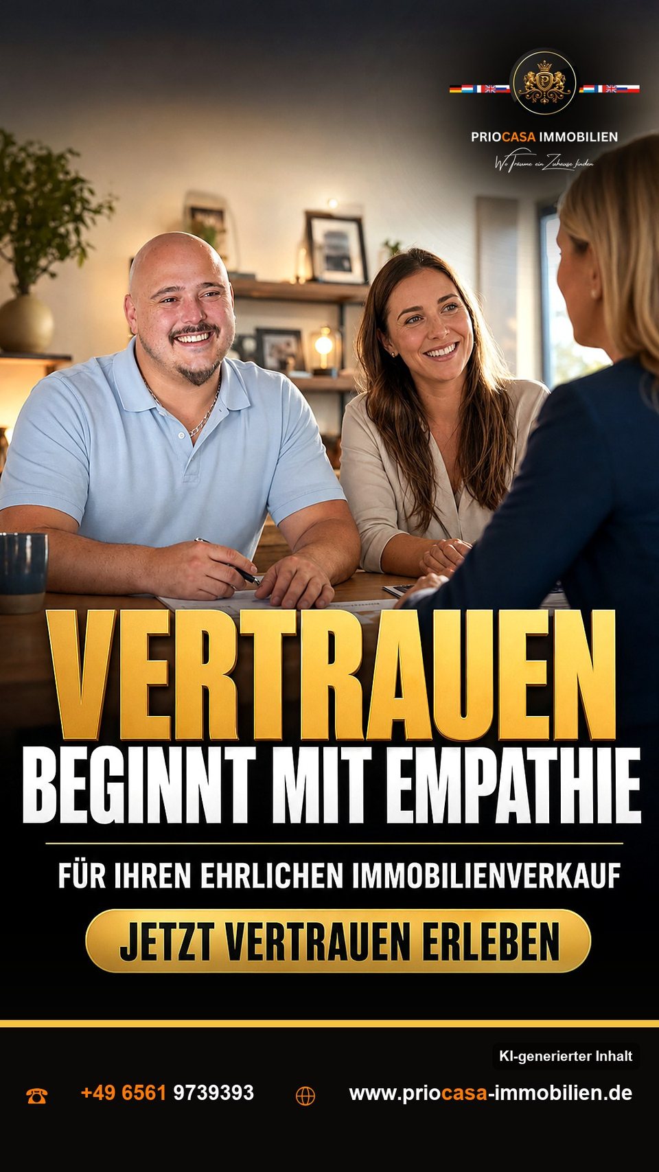 Instagram-Beitrag von PRIOCASA Immobilien vom 26. August 2026: Mehr als nur hübsche Räume 🏡 Ein Foto kann viel verändern. Professionelle Immobilienfotos…