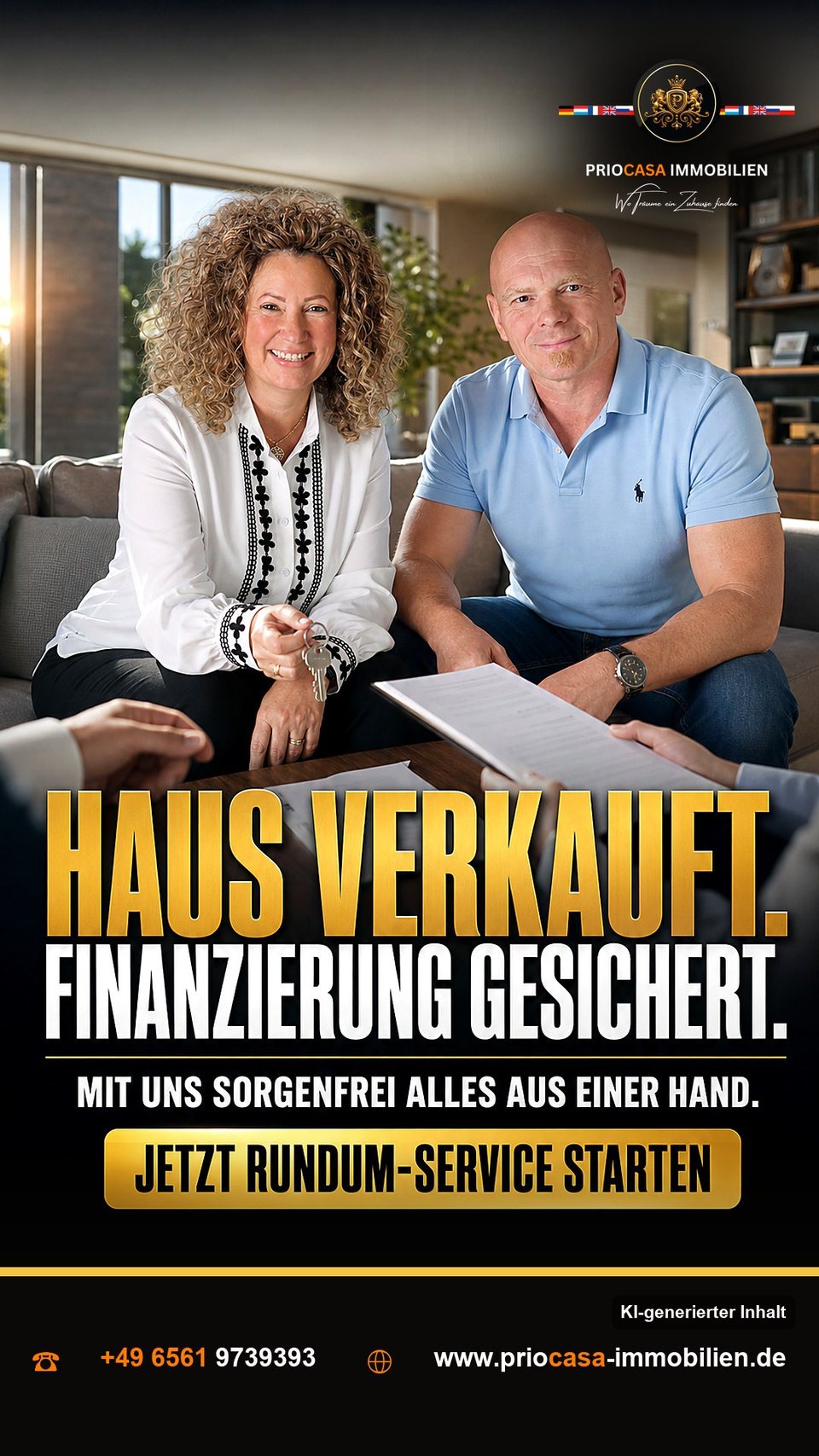 Instagram-Beitrag von PRIOCASA Immobilien vom 1. September 2026: Haus verkauft. Finanzierung gesichert. 🏡 Schnell entschieden, schnell erledigt: Wer will…