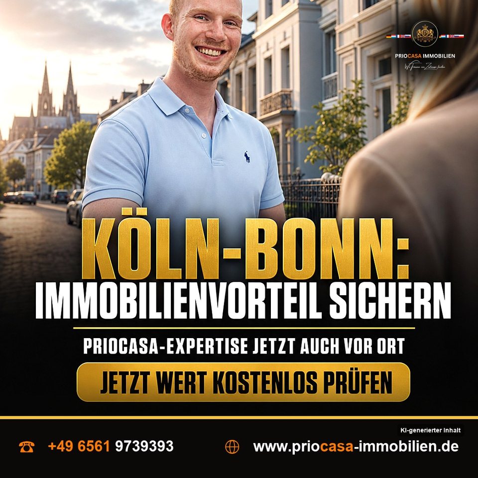 Instagram-Beitrag von PRIOCASA Immobilien vom 2. September 2026: KÖLN-BONN: Immobilienvorsprung 2026 🏡 📍KÖLN-BONN zählt. Sebastian bringt echte…
