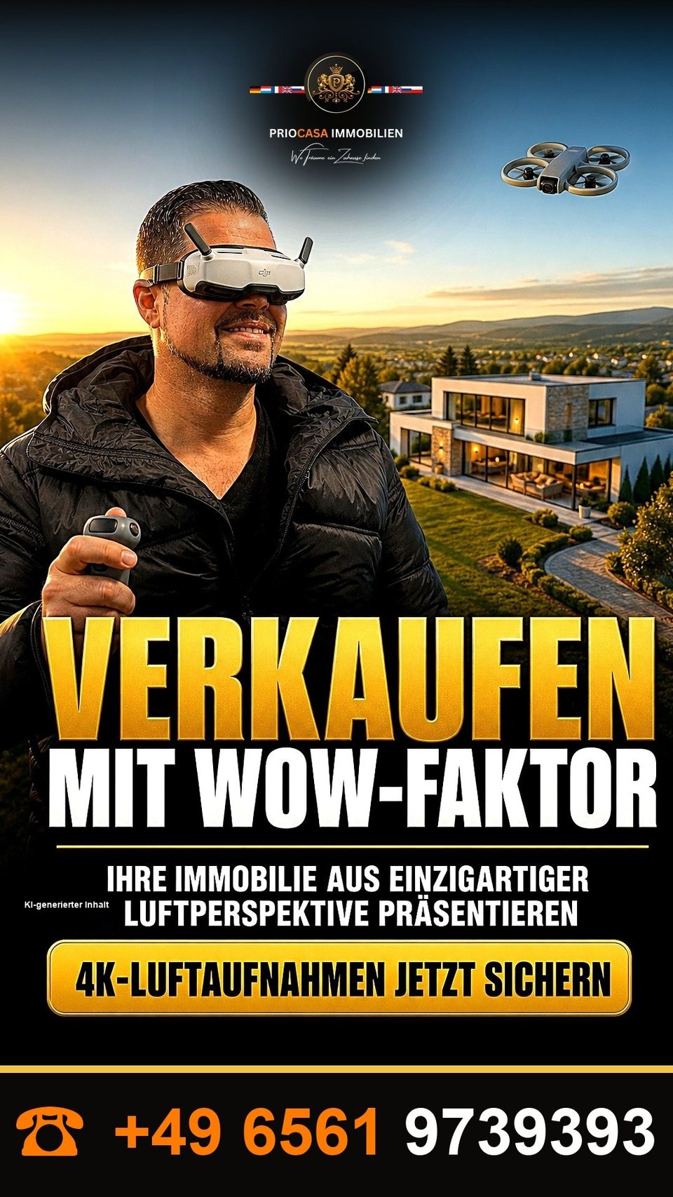 Instagram-Beitrag von PRIOCASA Immobilien vom 10. September 2026: Wow-Faktor beim Verkauf? Geht auch ohne Hollywood-Set! 🏡 Manchmal reicht die…