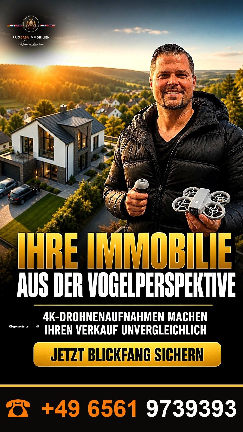 Instagram-Beitrag von PRIOCASA Immobilien vom 14. September 2026: Verkaufen wie aus dem Bilderbuch 🏡 📍 Moderne Immobilien brauchen mehr als nur…