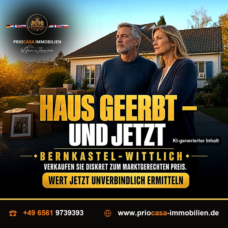 Instagram-Beitrag von PRIOCASA Immobilien vom 1. Oktober 2026: Haus geerbt – und jetzt? 🏡 Plötzlich steht da ein ganzes Haus und viele Fragen im Raum…
