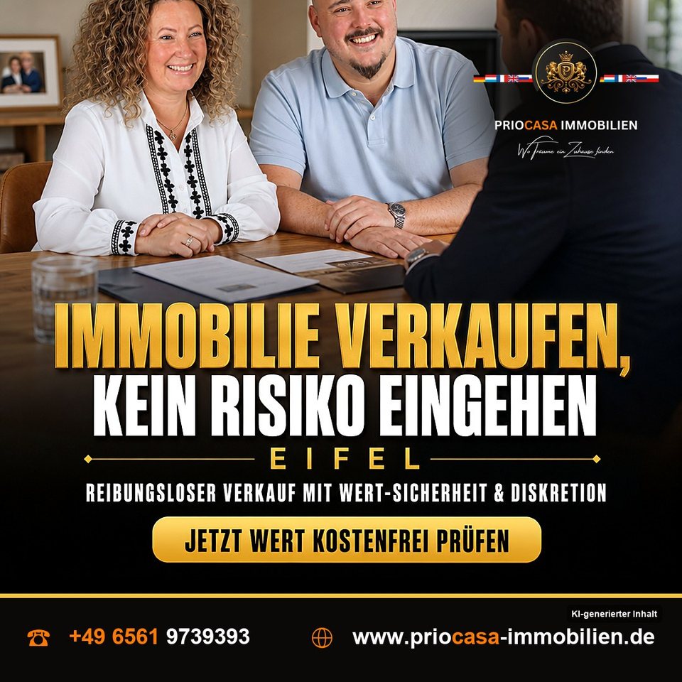 Instagram-Beitrag von PRIOCASA Immobilien vom 14. Oktober 2026: Immobilie verkaufen, kein Risiko eingehen 🏡 Viele reden, wenn es um Immobilien geht. Doch…