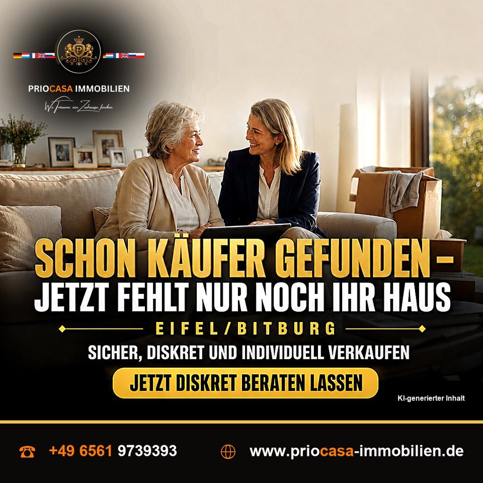 Instagram-Beitrag von PRIOCASA Immobilien vom 20. Oktober 2026: Schon Käufer gefunden – jetzt fehlt nur noch Ihr Haus 🏡 Sie kennen Ihr Haus, den Aufwand…