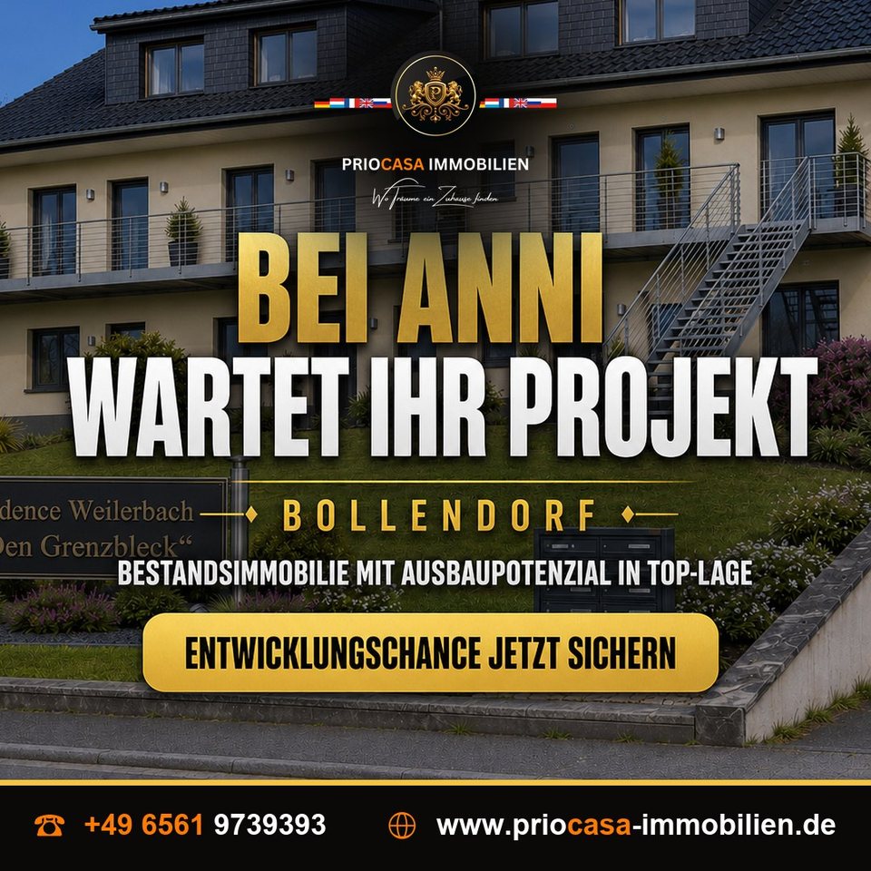 Instagram-Beitrag von PRIOCASA Immobilien vom 30. August 2026: 🏡 Ehemalige Gastronomie „Bei Anni“ in Bollendorf mit vielseitigem Entwicklungspotenzial…