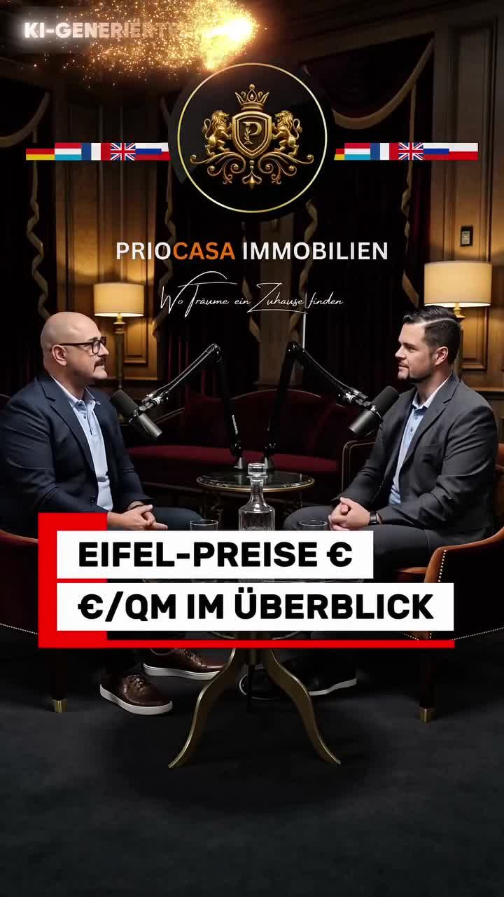 Instagram-Beitrag von PRIOCASA Immobilien vom 31. August 2026: 🏡 Quadratmeterpreise in der Eifel: Ort für Ort im Vergleich Was kostet der Quadratmeter…
