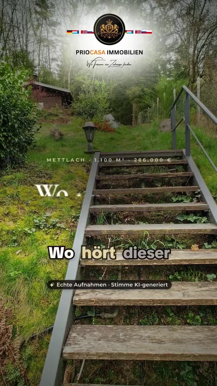Instagram-Beitrag von PRIOCASA Immobilien vom 24. Oktober 2026: 🌲 Wo hört dieser Garten eigentlich auf? 📍 Mettlach im Saarland, nah an der Saarschleife ·…