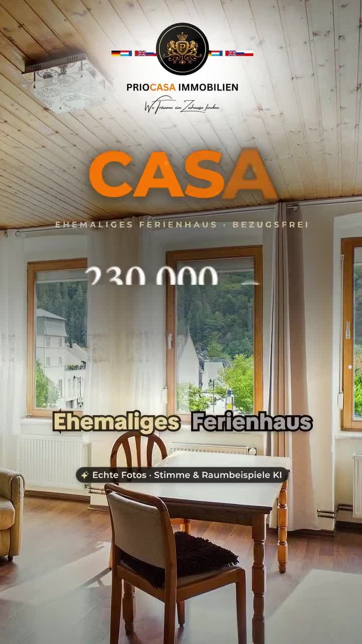 Instagram-Beitrag von PRIOCASA Immobilien vom 26. Oktober 2026: Eigenes Zuhause oder Ferienhaus? Traben-Trarbach, 230.000 € 💬 Kommentieren Sie TRABEN…