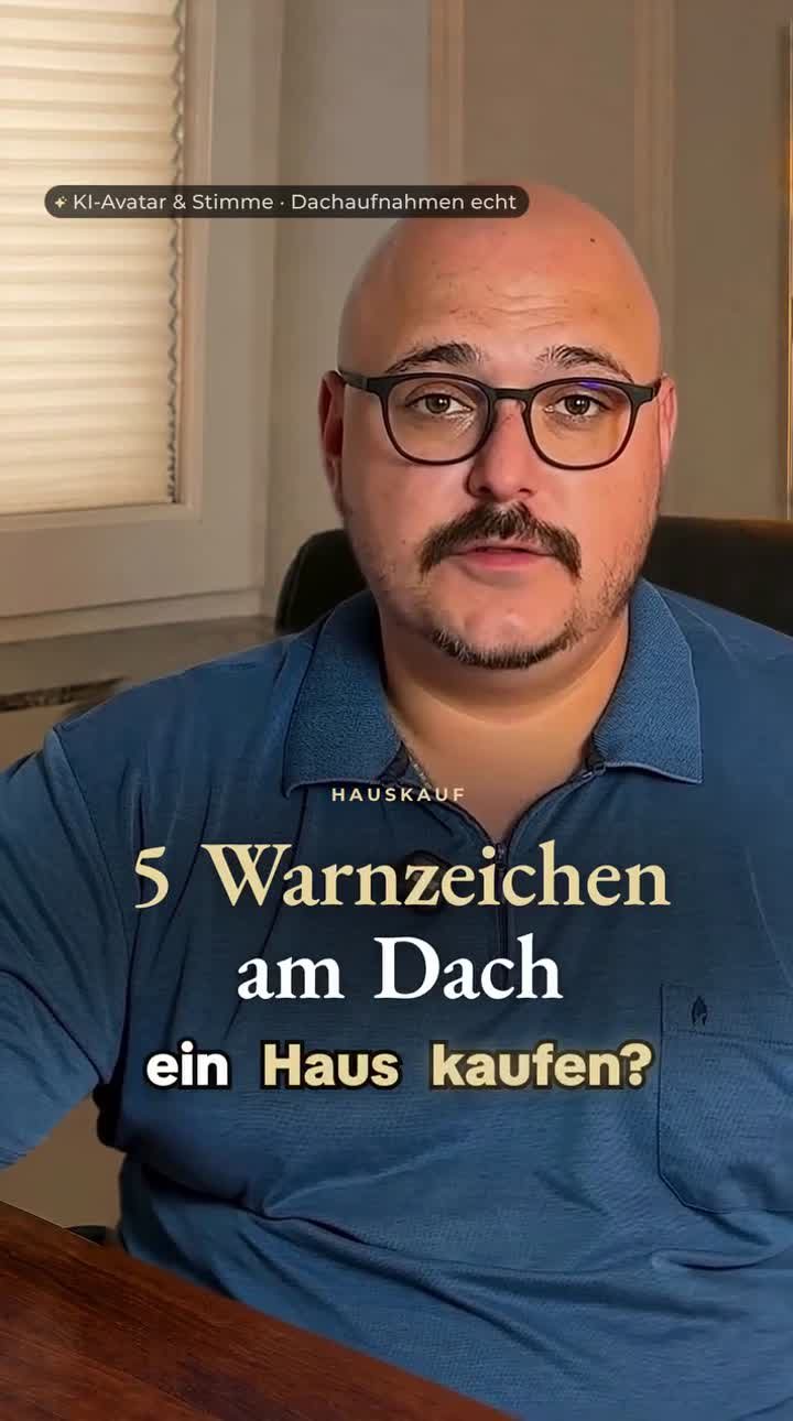 Instagram-Beitrag von PRIOCASA Immobilien vom 20. Oktober 2026: Hauskauf: 5 Warnzeichen am Dach, die man von unten kaum sieht 🔍 1. Kaminkopf verwittert…
