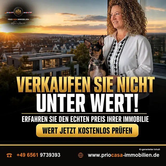 TikTok-Beitrag von PRIOCASA Immobilien vom 7. September 2026: Verkaufen Sie jetzt zum echten Marktwert! 🏡 Aktuell kann der Unterschied im Kopf und auf…