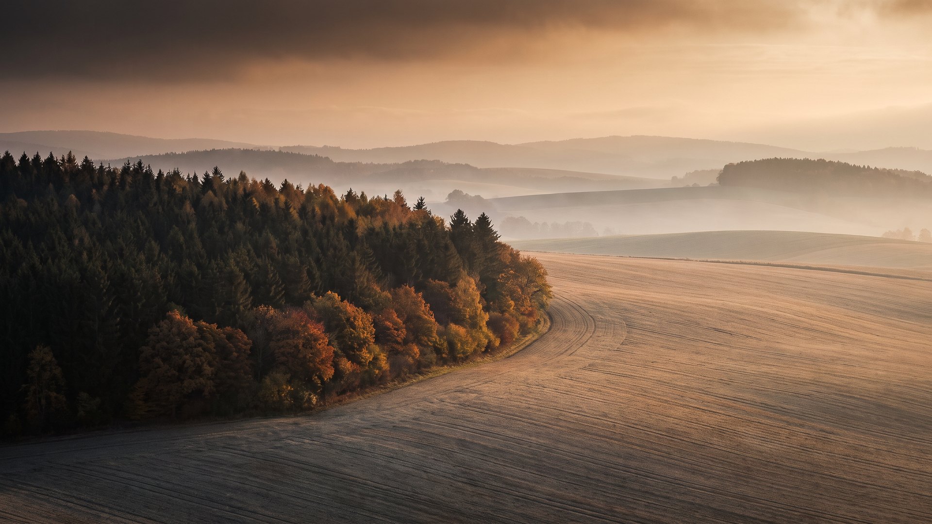 Landschaft der Region um Morbach — mit künstlicher Intelligenz erzeugtes Bild
